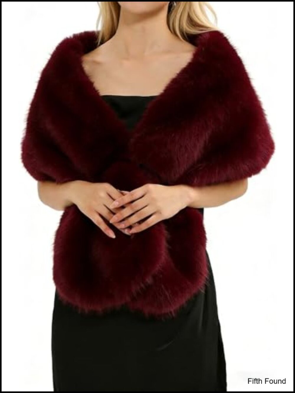 Faux Fur Collar Neck Warmer Scarf Wrap Shawl Winter Coat Accessory
